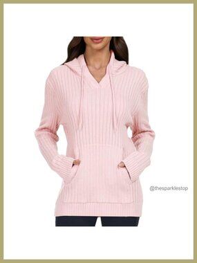 Womens Loose Fit Hoodies Ladies Tunics Knit V Neck Sweaters Cute Sweatshirts